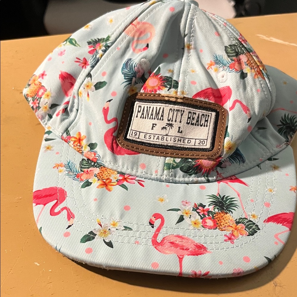 Floral Flamingo Cap